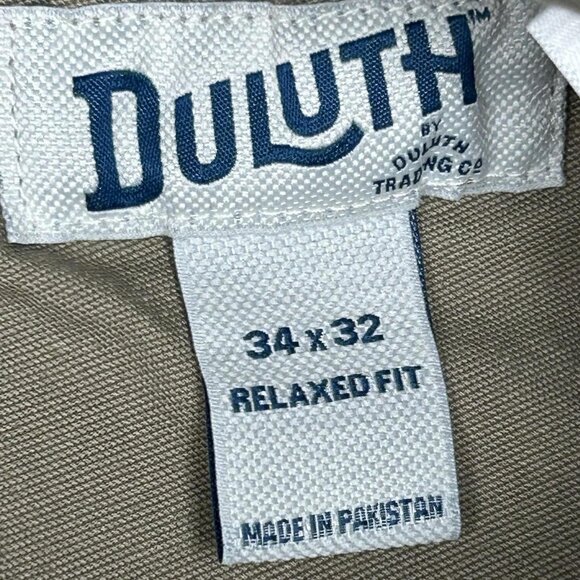 Duluth Trading Flex Fire Hose Pants Mens 34x30.5 Khaki Relaxed Fit Cargo Stretch - Picture 4 of 16